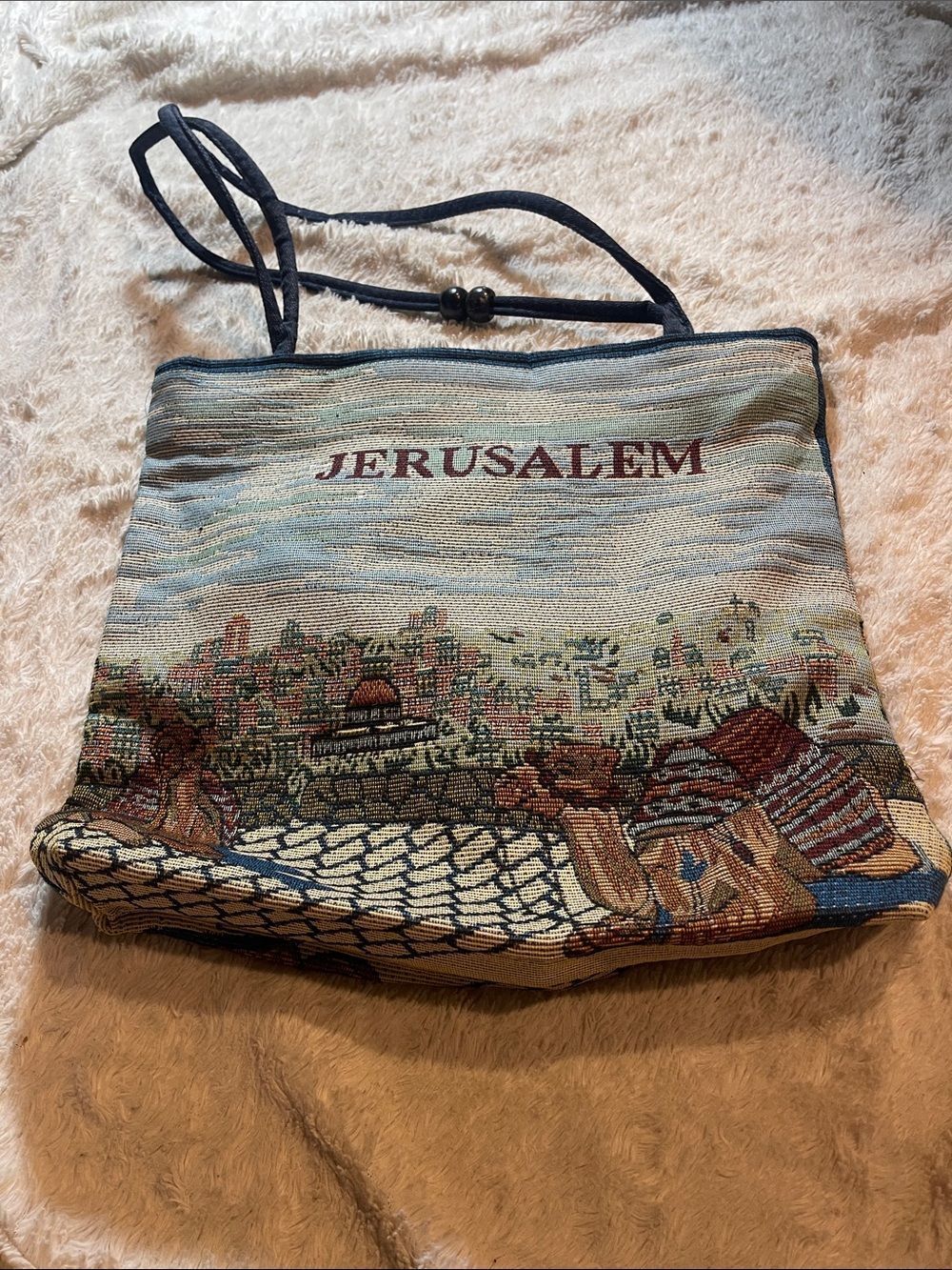 Jerusalem, tapestry  tote/Shoulder Bag in Multicolor